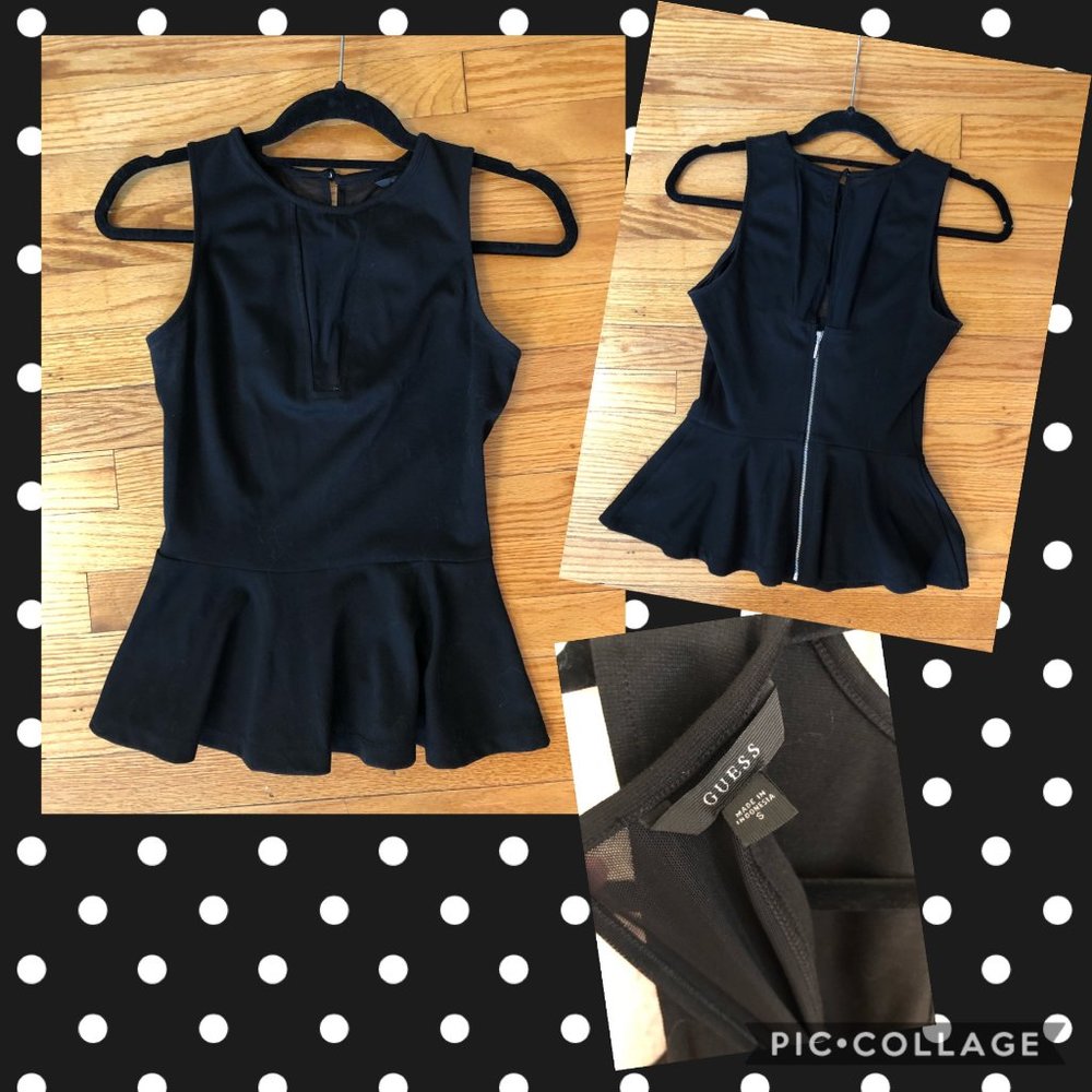 Guess black top size small